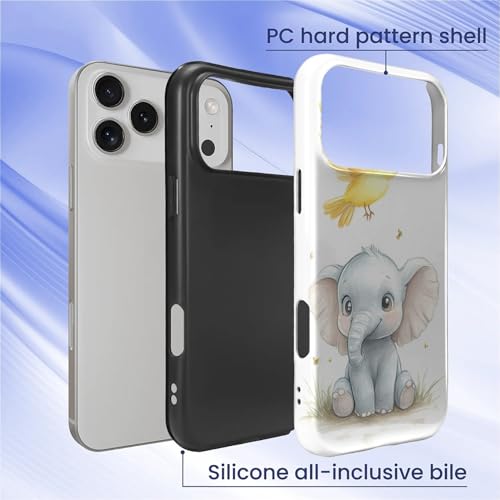Coque iPhone 17 Pro Max robuste anti-rayure motif oiseau jaune mignon - 4