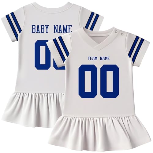 Image of KREDE Baby Clothes Unisex Bodysuit Jersey Style Custom Name Number for Baby Boys