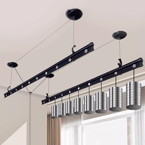 Clothes Drying Rack Hand Operated Lifting Clothes Hanger Indoor Balcony Automatic Household Manual Top Mounted Clothes Hanger Laundry Drying Rack