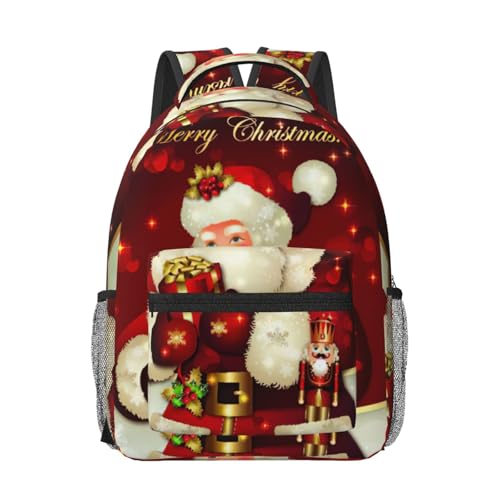 Sac à dos pour ordinateur portable Père Noël, parfait pour voyager léger en avion