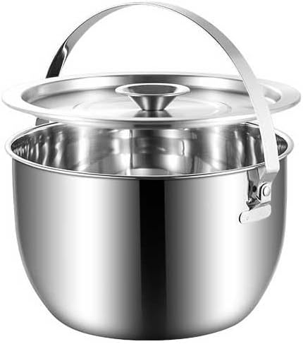 Ice Bucket Stainless Steel Ice Bucket Bar Champagne Bucket, Outdoor Beverage Beer Red Wine Cocktail Ice Bucket, Ice Storage Bucket Ice Buckets For Parties(5L)