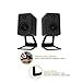Kanto SE2 Elevated Desktop Speaker Stands for Small Speakers - Pair (Black)
