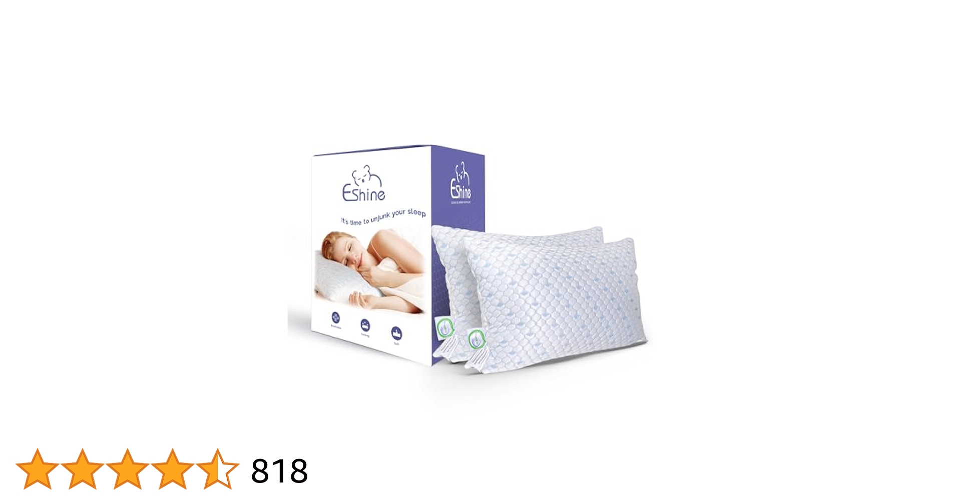 Amazon.com: ESHINE Memory Foam Pillows Queen Size Set of 2