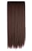 Onedor 24" Straight 3/4 Full Head Synthetic Hair Extensions Clip on Hairpieces (33#-dark Auburn)