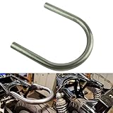 SIFADULE Retro Motorcycle Cafe Racer Seat Frame Hoop Loop for Modified Vintage Motorcycle (7/8 inch Tube/Flat Loop/Width 195mm/7.68in)