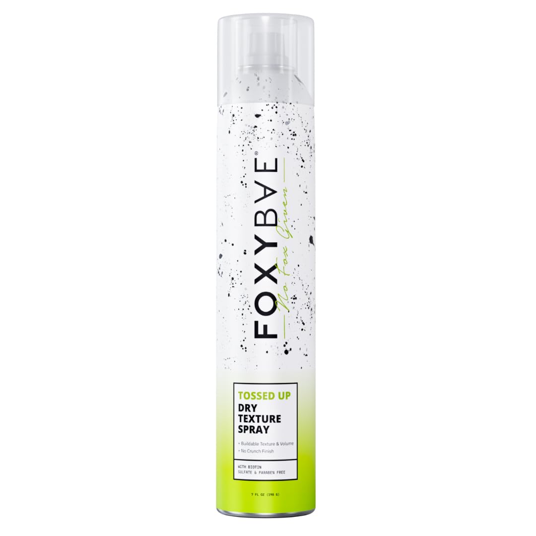 FoxyBae Dry Texture Spray for Hair - for Men & Women - Texturizing, Volumizing - Adds Volume to Fine Hair for Lasting Thickness - with Biotin - Non-Sticky Natural Matte Finish - 7 Fl Oz