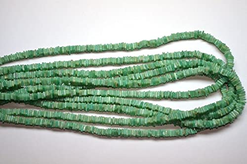 Perles cube en chrysoprase lisse de 4.5mm. Idéal pour créer des colliers artisanaux