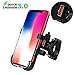 Produktbild BlueFire Motorrad Handyhalterung, mit QC3.0 Quick Charger USB Ladegerät, 360° Drehbare Wasserdicht Motorrad Handy Halter für Alle 4 Inch zu 6,5 Inch Handy GPS