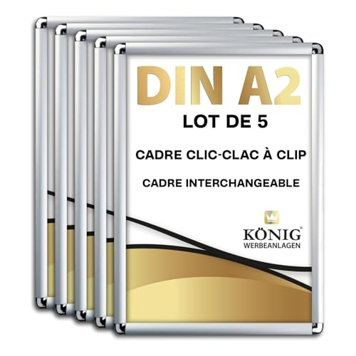 Cadre interchangeable A2 à coins arrondis pour affiche de salon ou bureau - 2