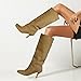 pinokino Knee High Boots Wide Calf Women Long Suede Square Toe Bootie Tall Cute Slouchy Fashion Boots Ladies Fall Boot Brown Size 7