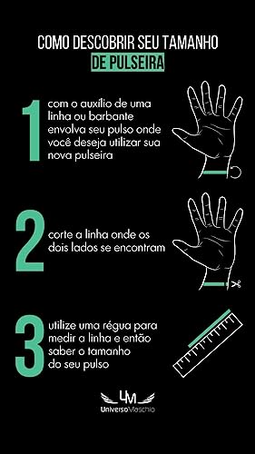 Pulseira Masculina Executiva (PRETA, 23cm)