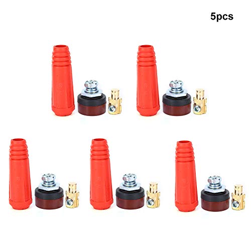 5 Conectores Rápidos Quadrados Longos da Tomada Dos Conectores Dos Pces Tipo Longo Vermelho Redondo,
