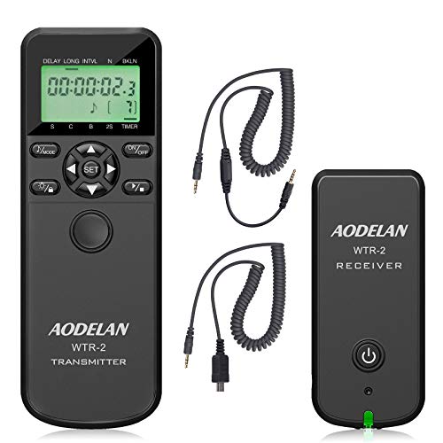 AODELAN WTR-2 Camera Wireless Shutter Release Timer Remote Control for Olympus E-M1, E-M5 Mark II, E-M10 Mark II, Panasonic DMC-FZ100/FZ200/FZ1000/FZ2500, Lumix GH5/GX1/GX7/GX8/L1/L10
