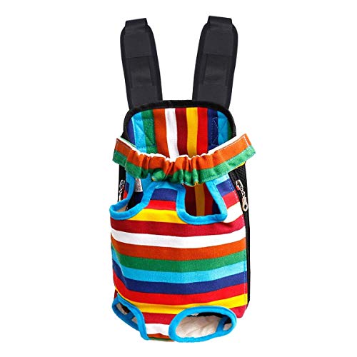 FONLAM Bolso Frontal Perro Gato Mochila Transportin Portátil Cachorro Mascota con Hombreras