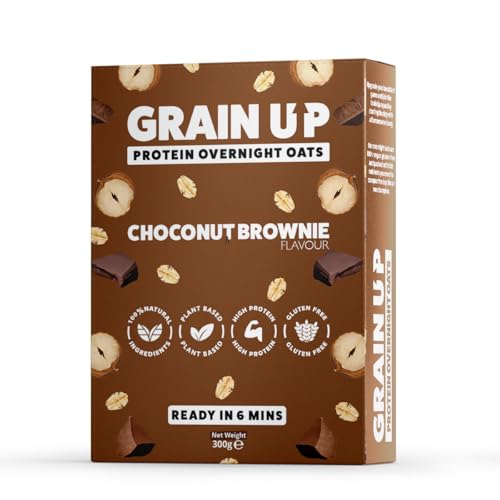 Grain UP - Luxurious Choconut Brownie Overnight Oats 300g, Convenient, Nutrient-Packed, Healthy Meal Prep Option