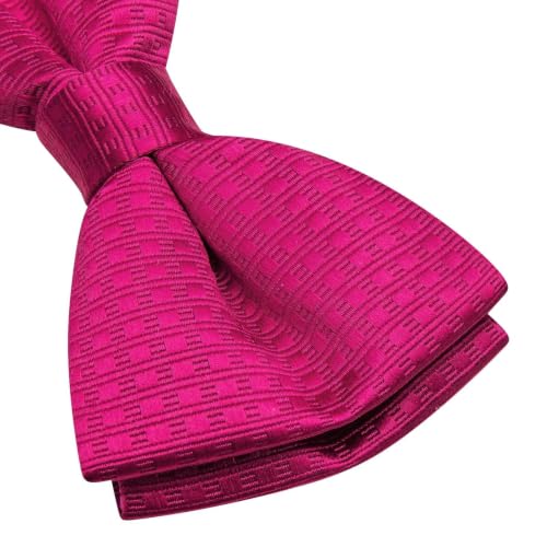 Image of Dubulle Mens Paisley Striped Bowtie Set Pre-tied Bowtie for Men and Pocket Square Set Wedding Business