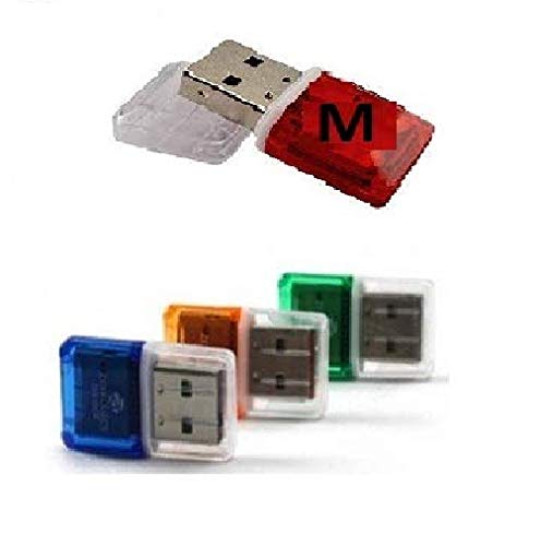 M Tech LED Flash Micro SD Card Reader (Color: Red, Blue, White and
