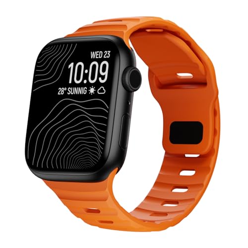 Bracelet en silicone souple premium pour Apple Watch Ultra, finition soignée et durable
