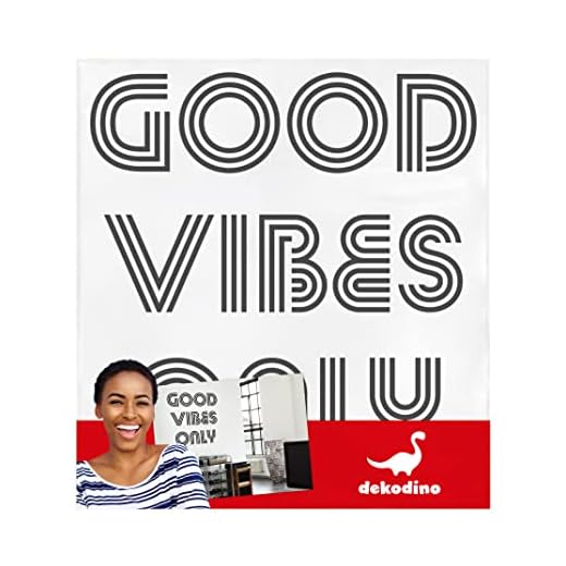 dekodino® väggtatuering ordspråk rolig Good vibes only väggklistermärke dekoration 100 x 100 cm 56 – tall
