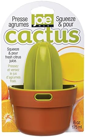 Joie Cactus Squeeze and Pour Juicer, 6oz – Easy-to-Use Citrus Juicer for Fresh Juice, Fun Cactus Design, Durable & Compact for Kitchen or Travel