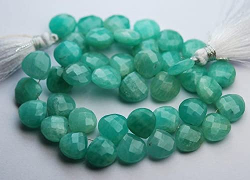Amazonite naturelle 9-10mm perles cœur fac etté pour créer vos bijoux d'été bohèmes