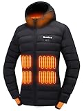Womens Heated Jacket with Battery Pack 12V 20001mAh - Lightweight Electric Heated Coat for Women with Heating Gloves Winter Outdoor Skiing Commuting, Coat Best Gift for Wife