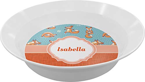 Personalized Foxy Yoga Melamine Bowl - 12 oz