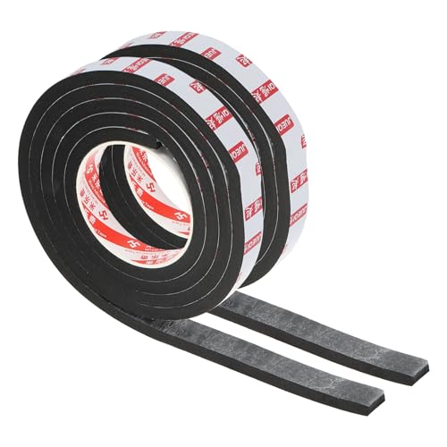 Image of PATIKIL 3 /4 inch W x 5 /16 inch T x 6.6Ft Double Sided Foam Tape, 2Rolls EVA Multipurpose Self Adhesive Weather Sponge Stripping for Home Decorations, Card Scrapbooking DIY Craft Project, Black
