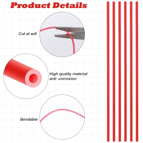 200 pitillos rojos de plástico para aerosol 12 cm miniatura 3