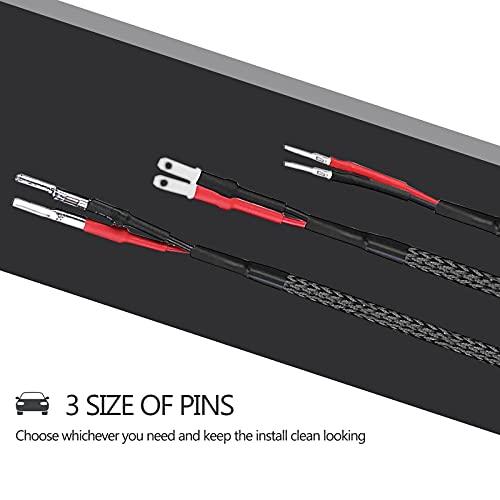 Xislet 15" Radar Detector Hardwire Power Cord Mirror Wire Plug Tap Compatible With Escort Valentine One Uniden Beltronics With Inline Fuse Mount Rj11 - Set Of 3 #TOP2