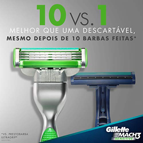Carga para Aparelho de Barbear Gillette Mach3 Sensitive - 16 unidades