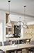 Hinkley Nautique Single Light Large Pendant – Adjustable Height, Industrial, Coastal, Etched Opal Glass – Polished Nickel with Heritage Brass Accents