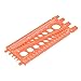 Bolt Measuring Tool Nut Bolt Screw Gauge, Imperial Metric Wall Hanging Heavy Duty Plastic Compact Lightweight Size Guide with Clear Markings for Workshop (Orange, Opening Size: