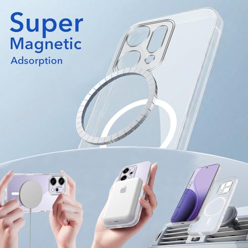 Image of Jkobi Lifetime Anti-Yellow MagSafe Compatible Clear Back Cover Case for Oppo Reno14 Pro 5G | Oppo Reno 14 Pro 5G (Sleek Hard Crystal | Shockproof and Camera Protection)