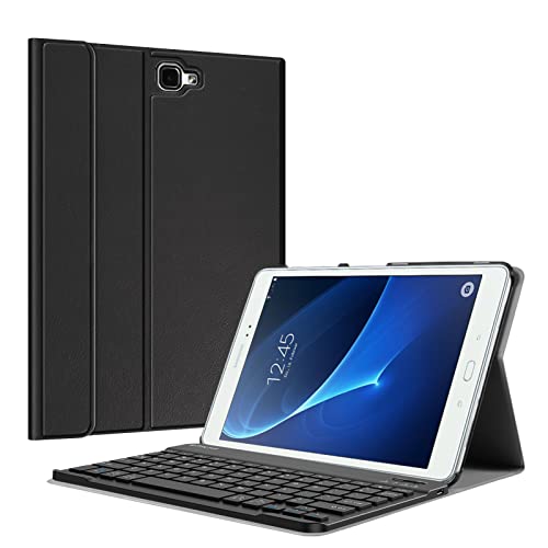 Fintie Keyboard Case For Samsung Galaxy Tab A 10.1(2016 No S Pen Version),Slim Lightweight Stand Cover W/Magnetically Detachable Wireless Bluetooth Keyboard, Black #TOP4