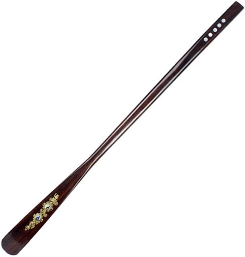 55cm Mahogany craft Wooden Shoe Horn Professional Long Handle Lifter Shoehorn