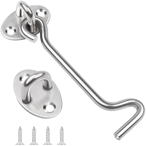 Leryati 4 Inch Stainless Steel Hook Latch Cover