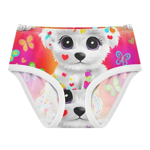 Cute Puppy Dog Print Pink Toddler Underwear Floral 2t Cotton Panties Little Girl Fancy Briefs Undies Kids