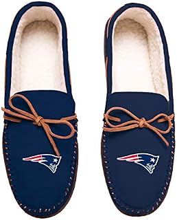 FOCO Football Mens Team Color Big Logo Moccasin Slippers Shoe - Pick Team