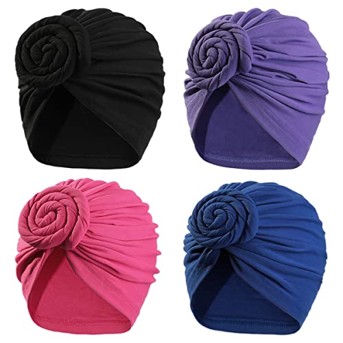 Image of KYNARI Turban Head Wraps for Women, Pretied Stretch Bonnet Hair Wrap