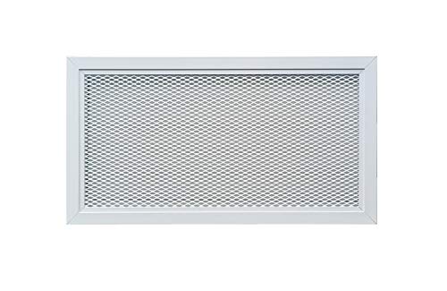 DEMLOU – Grille de Ventilation Aluminium Blanc 40 x 20 cm Rectangulaire.