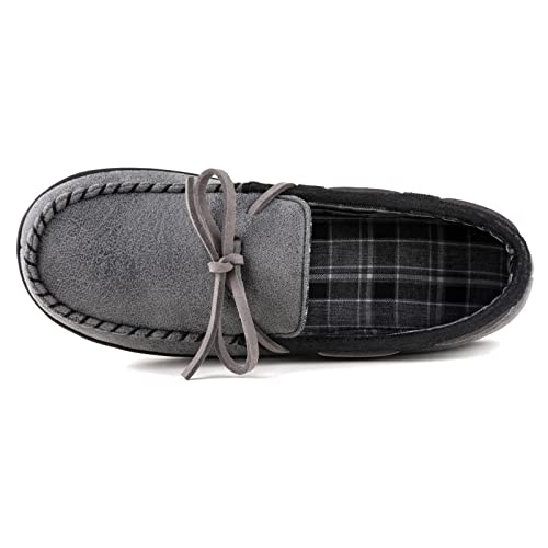 Image of ULTRAIDEAS Men's Luke Moccasin Slippers Memory Foam Cozy House Slippers, Warm Comfy Slippers for Men, Indoor Outdoor Loafer Anti-Slip Home Shoes