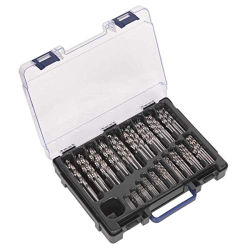 Image of Sealey DBS170FG HSS Fully Ground Drill Bit Assortment 170pc 1-10mm