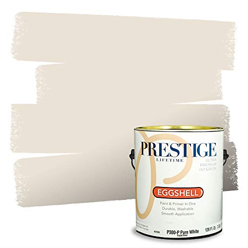 PRESTIGE Paints Interior Paint and Primer In One, 1-Gallon, Eggshell, Comparable Match of Sherwin Williams* Panda White*