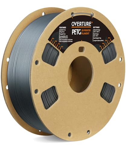 OVERTURE PETG Filament 1.75mm, 3D Printer Filament, 1kg Filament (2.2lbs),...