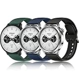 Silicone Watch Bands Compatible with Xiaomi Watch S4 / S4 Sport WristBands, [3 Pack] Wear-resistant & Breathable Replacement Straps 22mm-47mm for Mi Watch S4 (Pack-A)