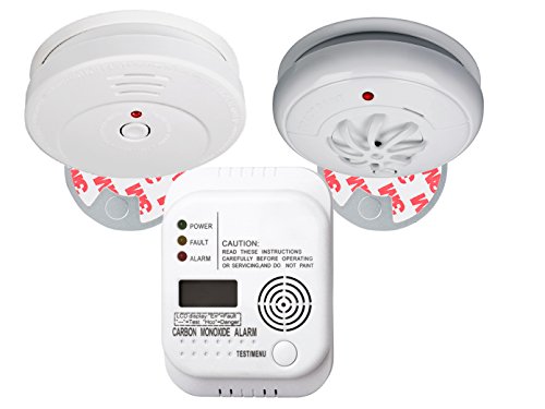 Preisvergleich Produktbild Brandschutz-Set5 (Rauchmelder, Kohlenmonoxid-Melder, Hitzemelder) Notfall-Set Branschutz-Paket