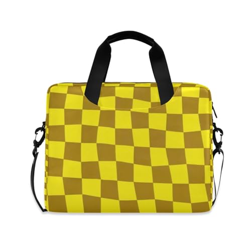 Maletín para portátil 15.6 pulg cheque amarillo miniatura 1