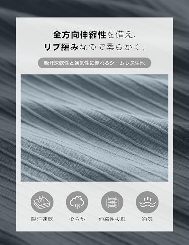 CRZ YOGA タンクトップ レディース ブラトップ リブ編み レーサーバック カップ付 ヨガトップス ヨガウェア シームレス の商品画像 3
