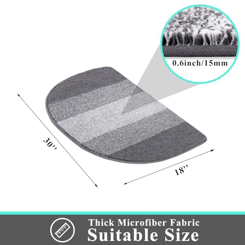 Vaukki Indoor Doormat Entryway Door Mat, Non Slip Absorbent Mud Trapper Mat Inside Floor Mat, Washable Door Carpet for Entryway (18''x30'', Grey)